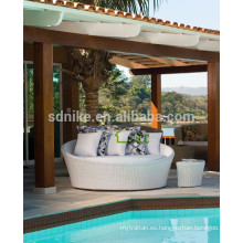 Muebles de rattan de polipiel + tumbona + tumbona al aire libre / interior